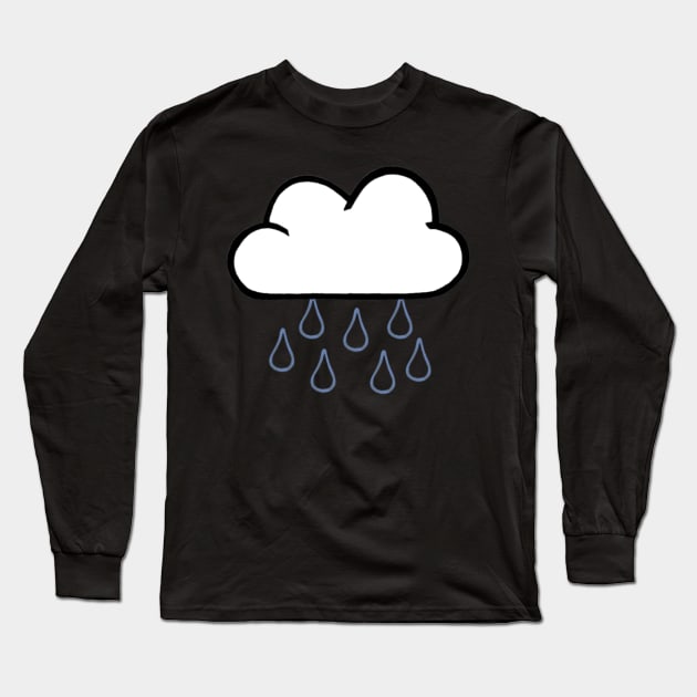 Rainy Cloud Design (Black) Long Sleeve T-Shirt by thcreations1